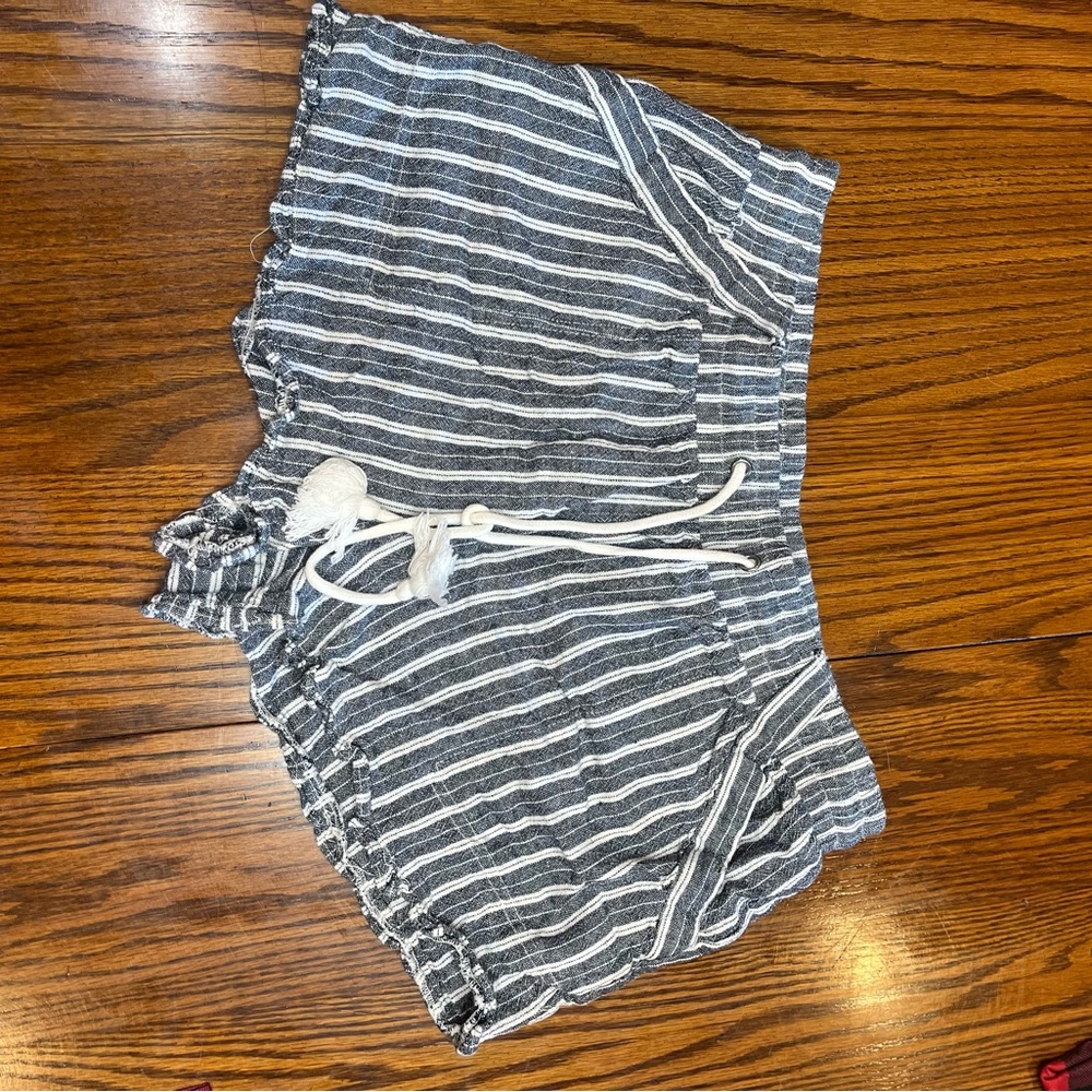Women's Striped Gray Shorts